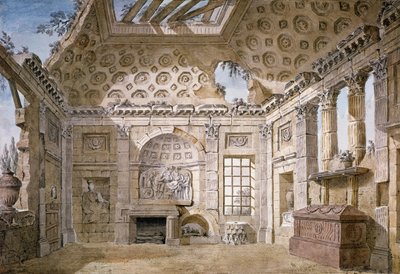 Design for Ruin Room of the monastery (now convent) of St. Trinita del Monte, Rome, c.1766 by Charles Louis Clerisseau